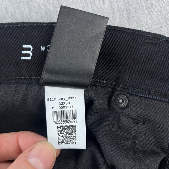 Mott & Bow Slim Jay Ryns Jeans Mens 32x30 (Fits 33x30) Black Stretch Denim - Picture 11 of 16
